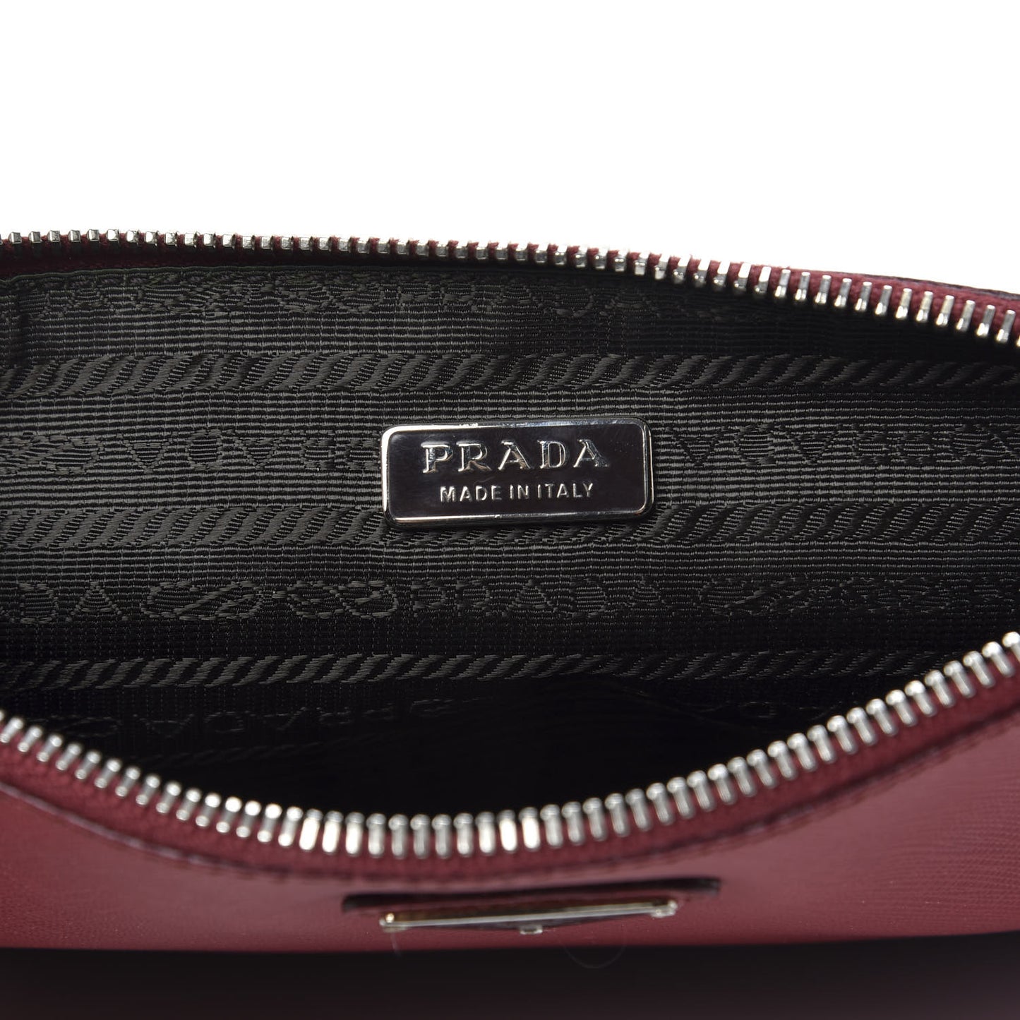 Saffiano Flat Cosmetic Pouch Rubino
