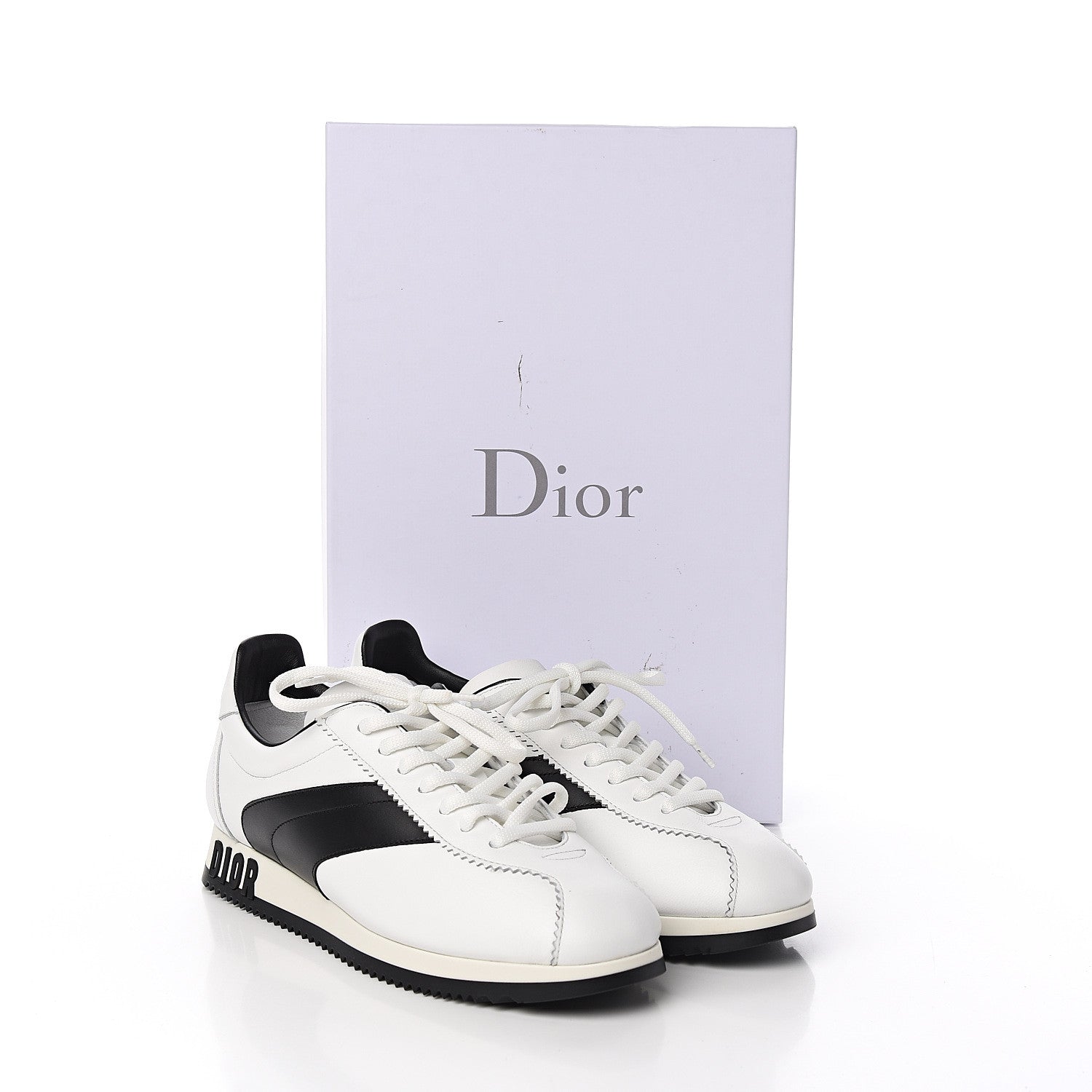 Christian Dior Calfskin Mix Diorun Sneakers 36 Optic White 10 of 10
