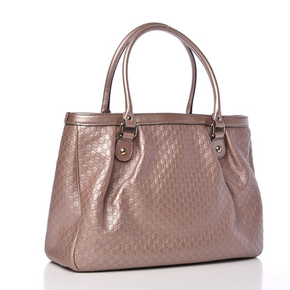 Gucci Metallic Microguccissima Medium Sukey Top Handle Tote Light Pink 3 of 11