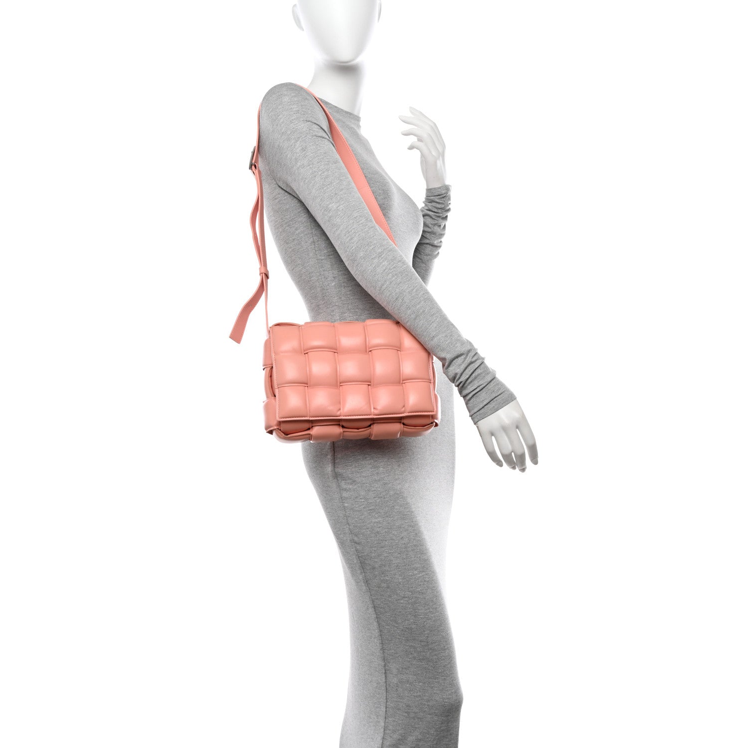 Bottega Veneta Nappa Maxi Intreccio Padded Cassette Crossbody Bag Peachy 2 of 13