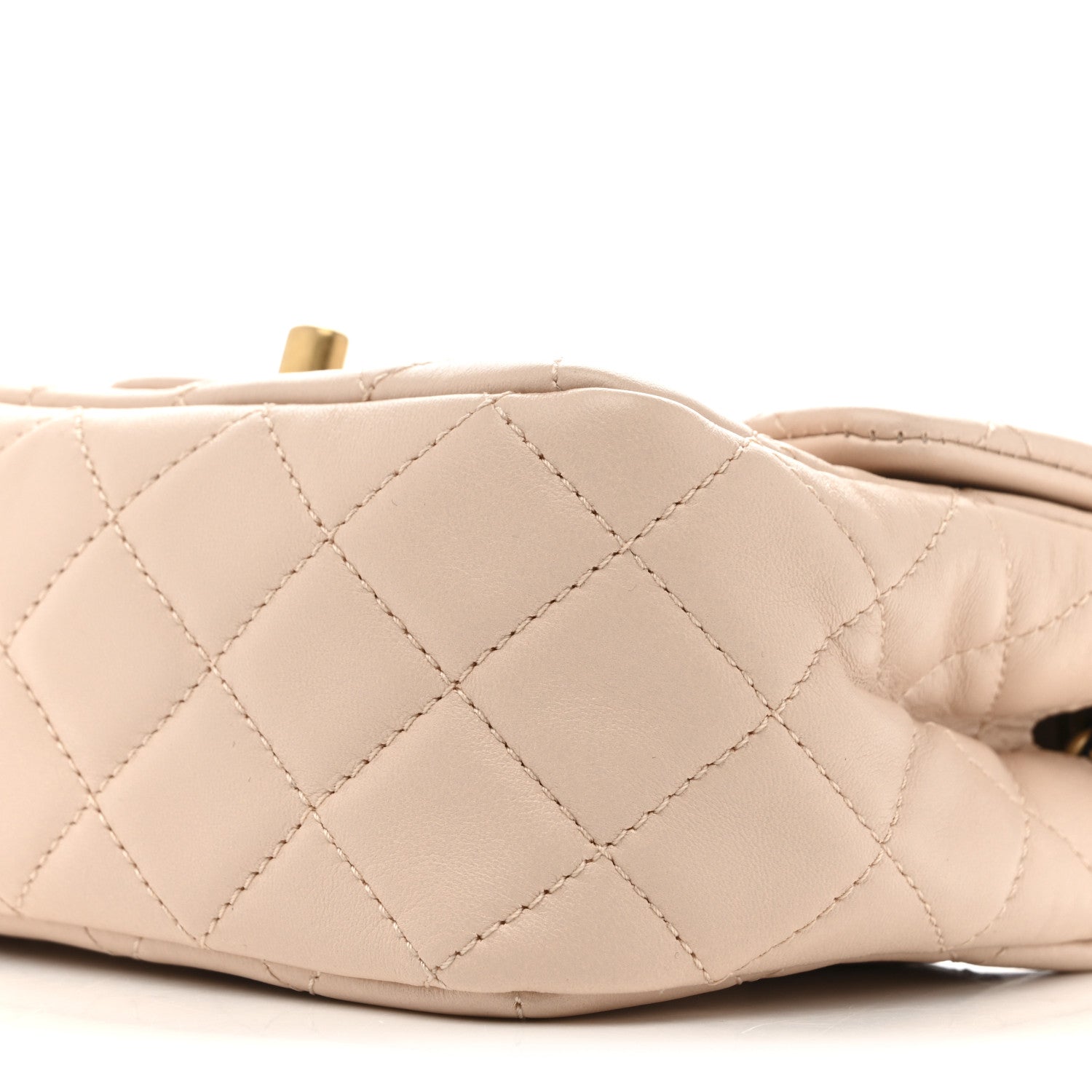 Chanel Lambskin Quilted Mini Pearl Crush Flap Light Beige 1853635