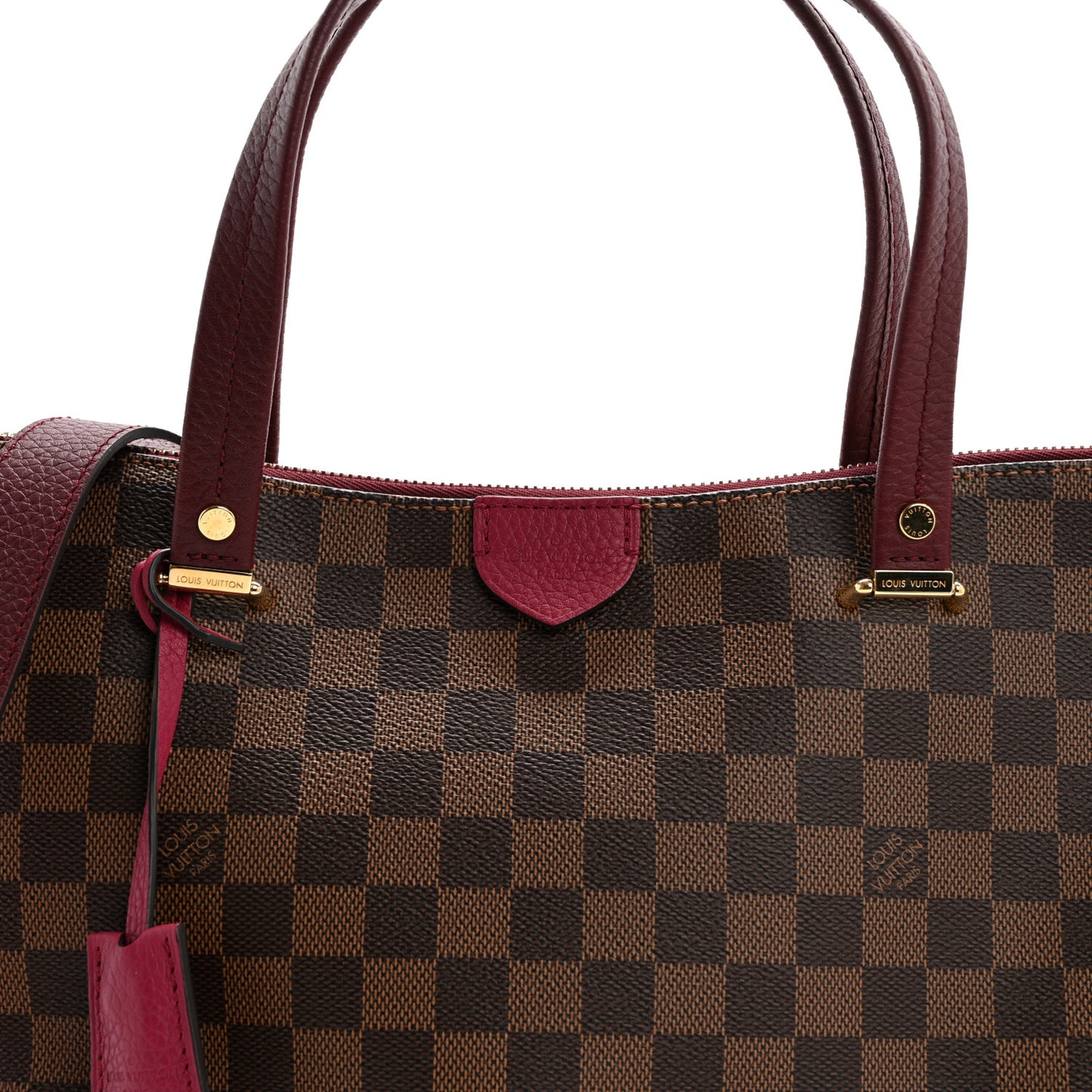 Damier Ebene Cuir Taurillon Hyde Park Fuchsia