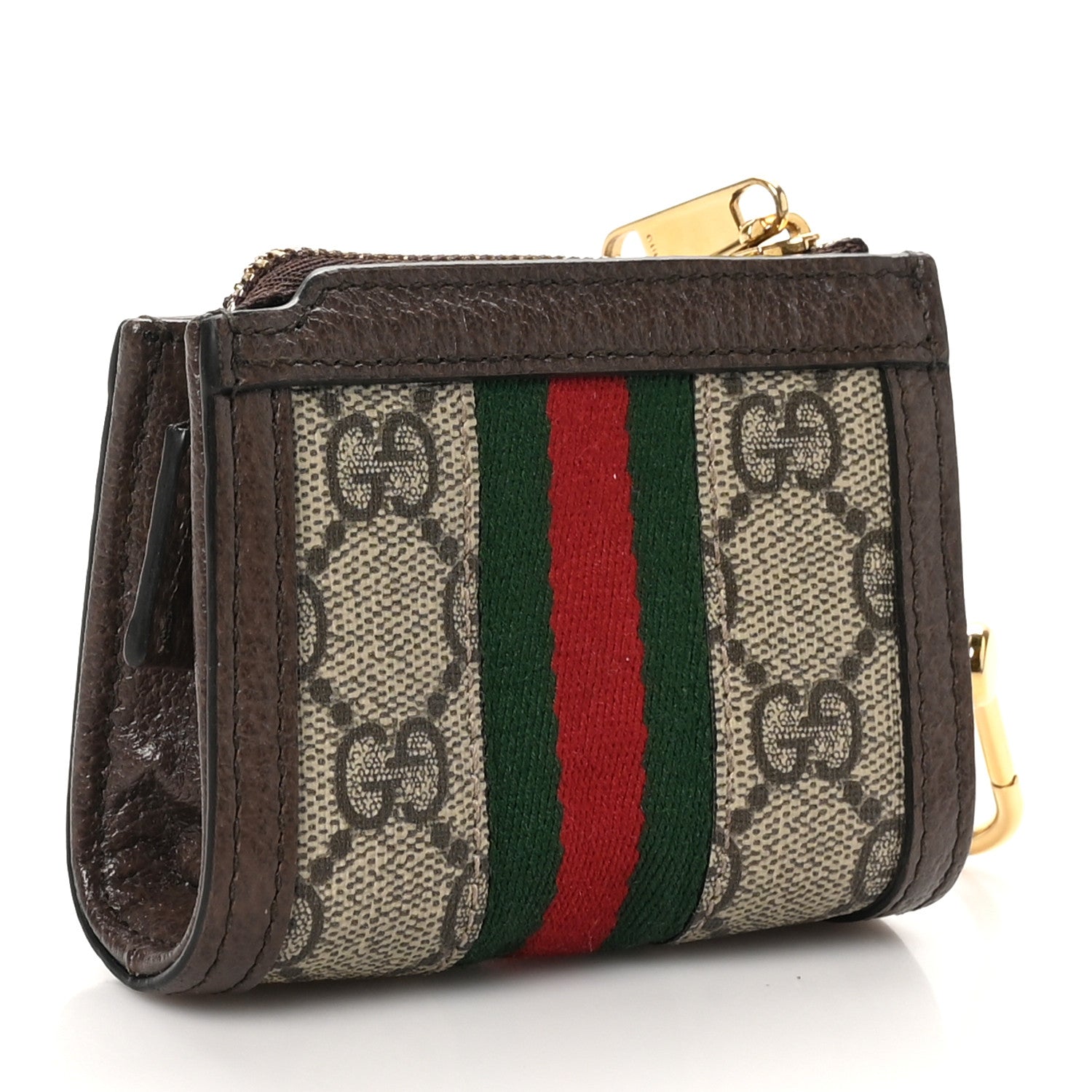 Gucci GG Supreme Monogram Web Ophidia Card Case Beige New Acero 3 of 8