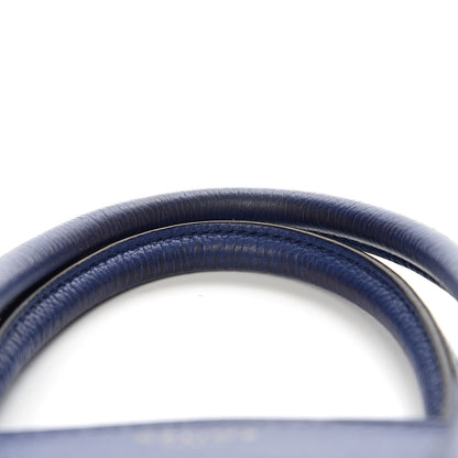 Celine Drummed Calfskin Mini Luggage Indigo 6 of 11