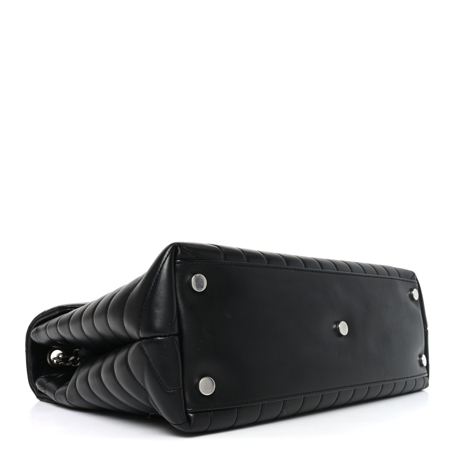 Saint Laurent Calfskin Y Quilted Monogram Large Loulou Chain Satchel Black 4 of 10