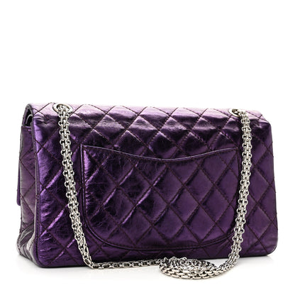 Chanel Metallic Aged Calfskin Quilted 2.55 Reissue 226 Flap Purple 3 of 10