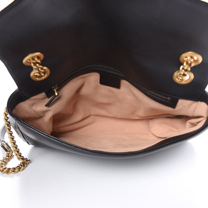 Gucci Calfskin Matelasse Medium GG Marmont Shoulder Bag Black 5 of 16
