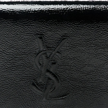 Saint Laurent Textured Patent Monogram Large Belle De Jour Clutch Black 8 of 8
