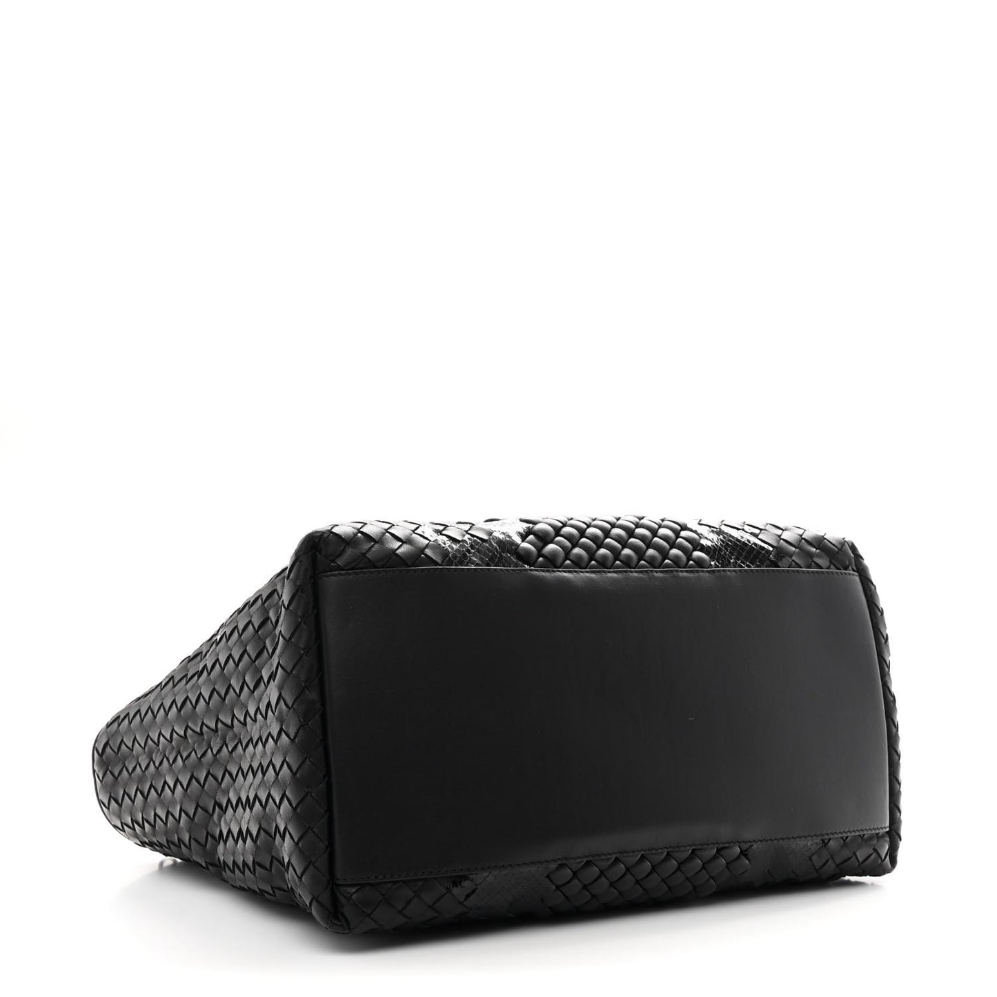 Nappa Ayers Intrecciato Medium Seamless Tote Black