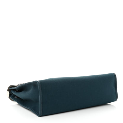 Hermes Military Toile Vache Hunter Herbag Zip 31 PM Bleu Ocean Bleu Indigo 5 of 12