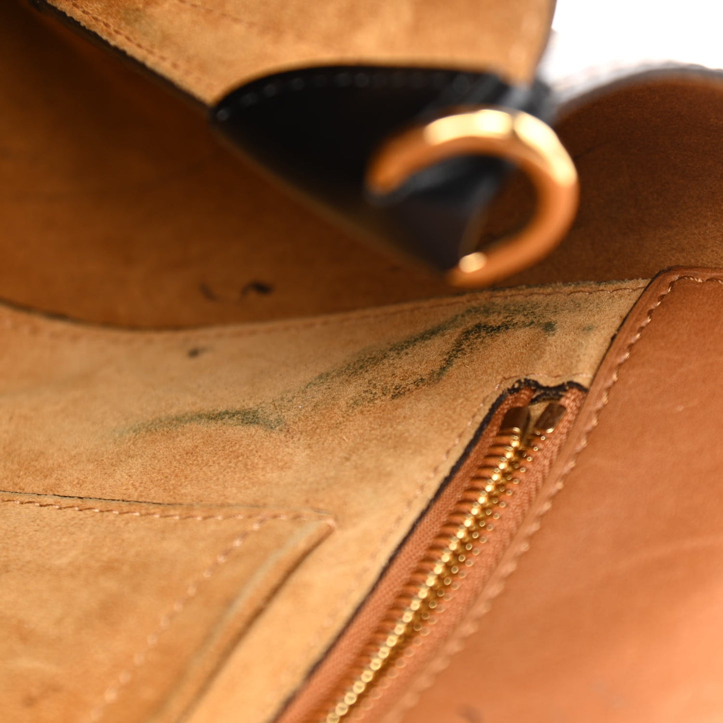 Monogram Cuir Orfevre Tote W PM Noisette