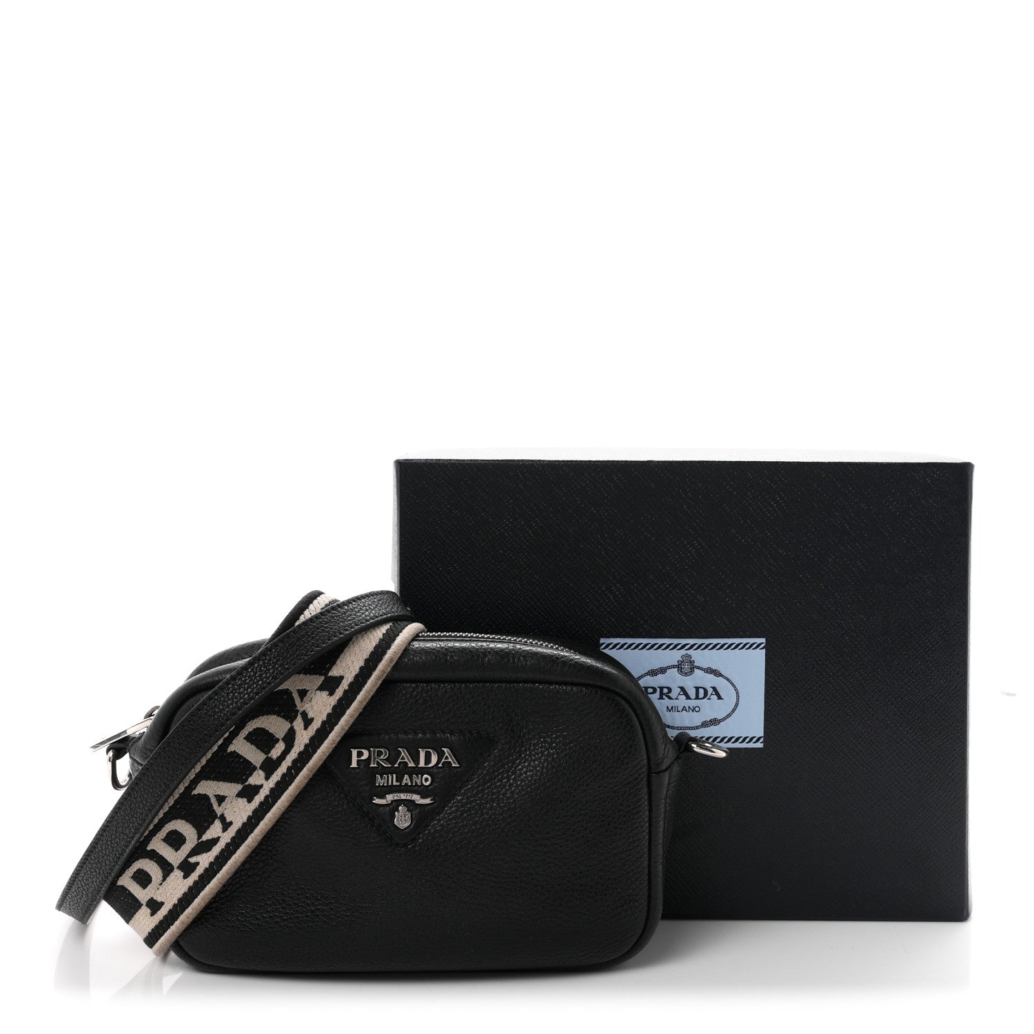 Prada Vitello Daino Soft Camera Crossbody Black 11 of 11