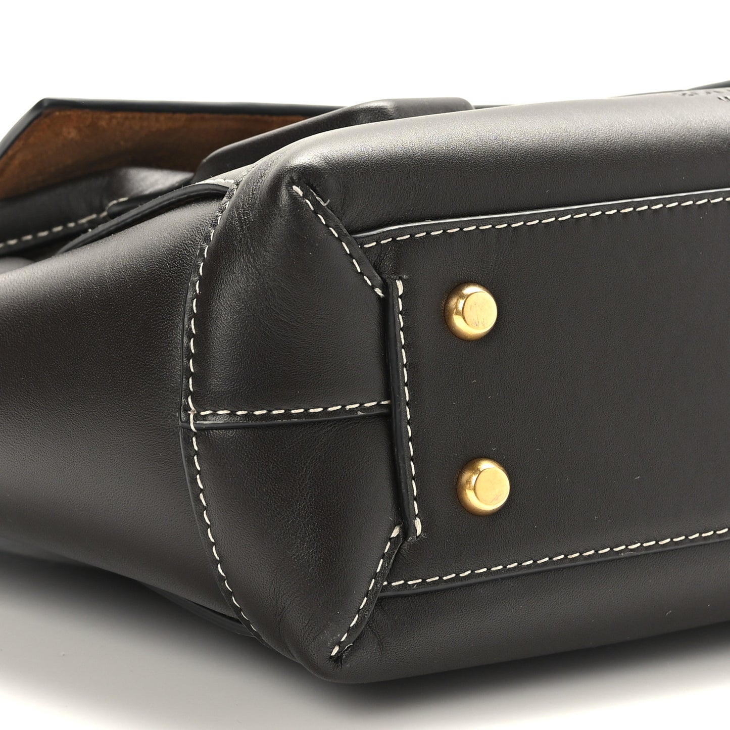 French Calfskin Maxi Intrecciato Small Arco Black