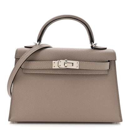 Hermes Epsom Mini Kelly Sellier 20 Gris Asphalte 1 of 12