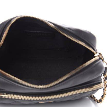 Chanel Calfskin Quilted Day Trips Camera Case Black 5 of 12