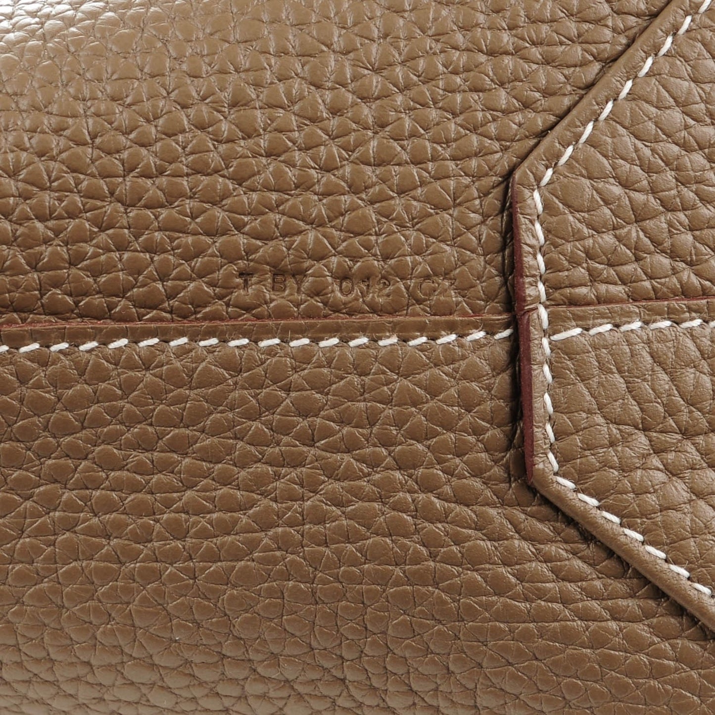 Taurillon Clemence Double Sens 45 Reversible Tote Orange Etoupe