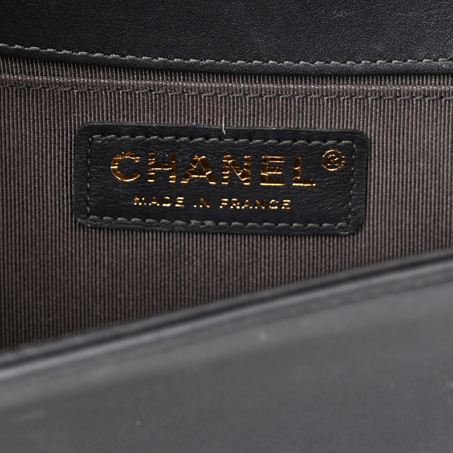 Calfskin Quilted Medium Boy Flap Dark Grey