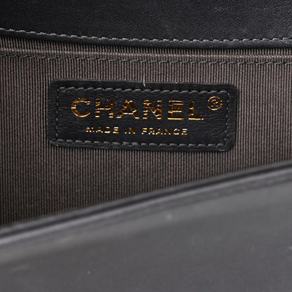 Chanel Calfskin Quilted Medium Boy Flap Dark Grey 5 of 14