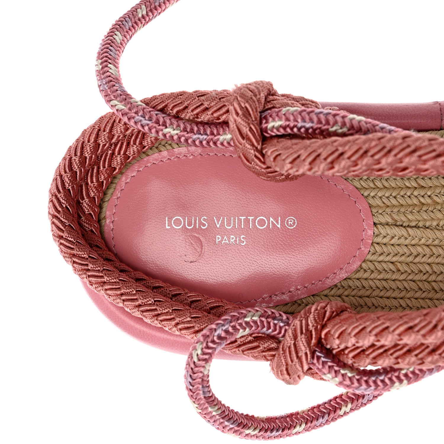 Louis Vuitton Fabric Maia Rope Flat Sandal 38 Rose Clair 6 of 7