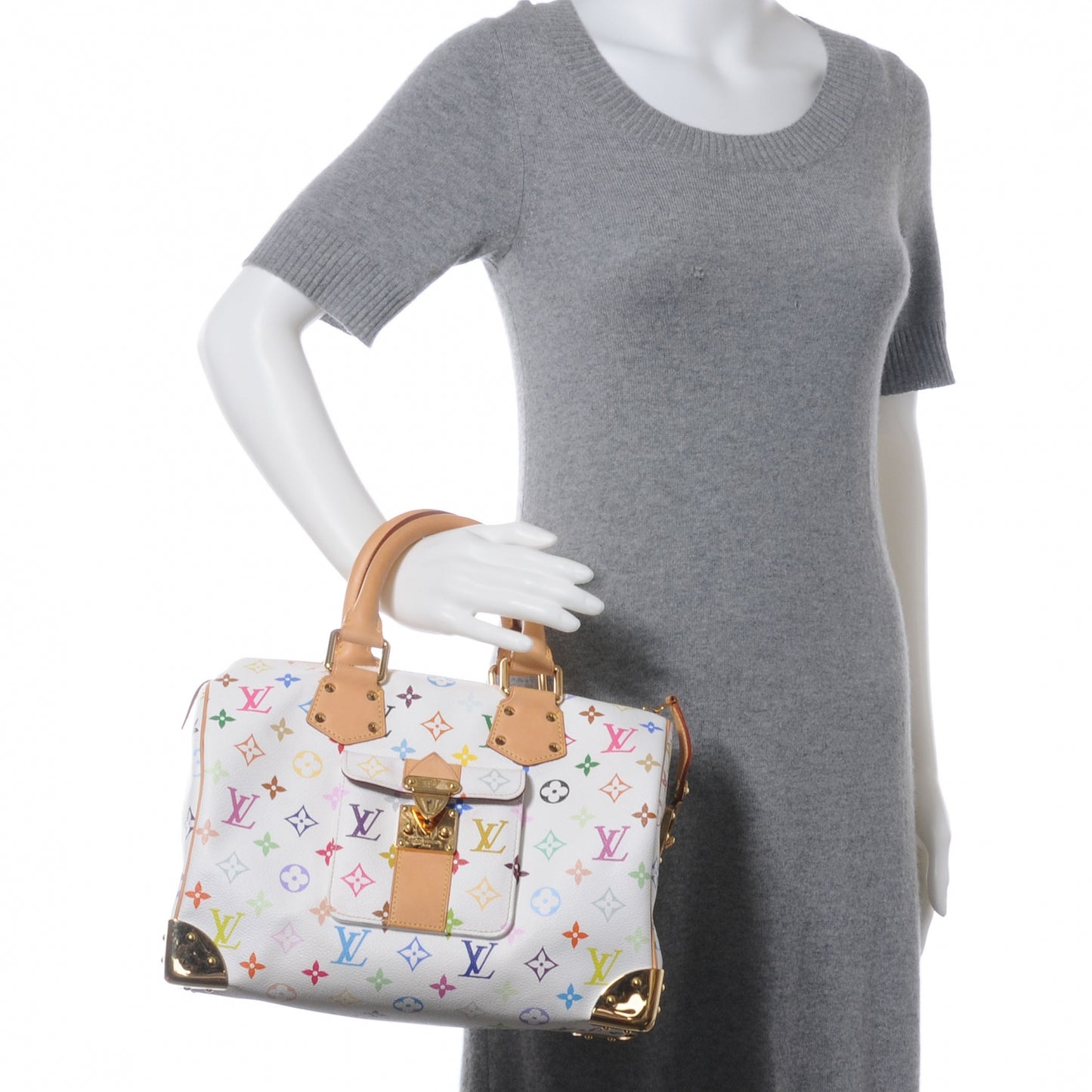 Monogram Multicolor Speedy 30 White