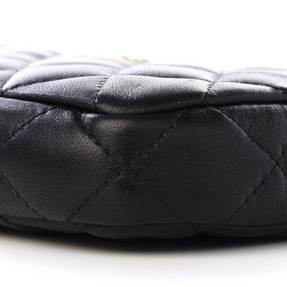 Chanel Lambskin Quilted Small Clutch With Chain Black 8 of 9