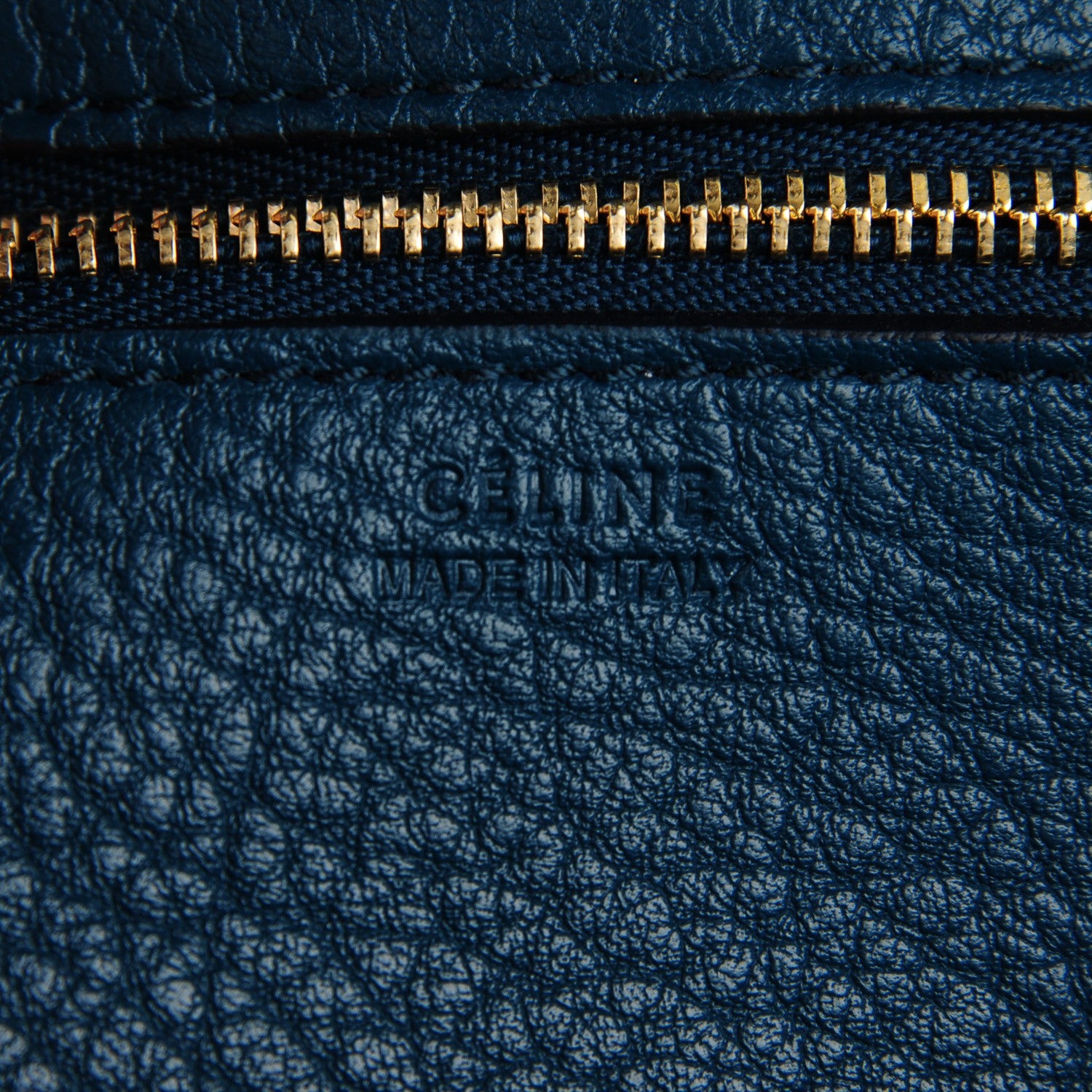 Celine Grained Calfskin Small Tie Knot Tote Denim 5 of 9