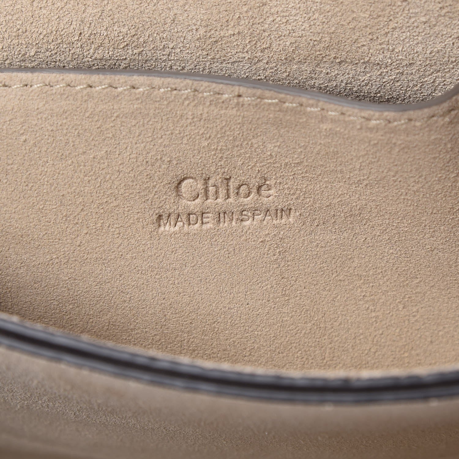 Chloe Suede Calfskin Small Faye Shoulder Bag Motty Grey 6 of 7
