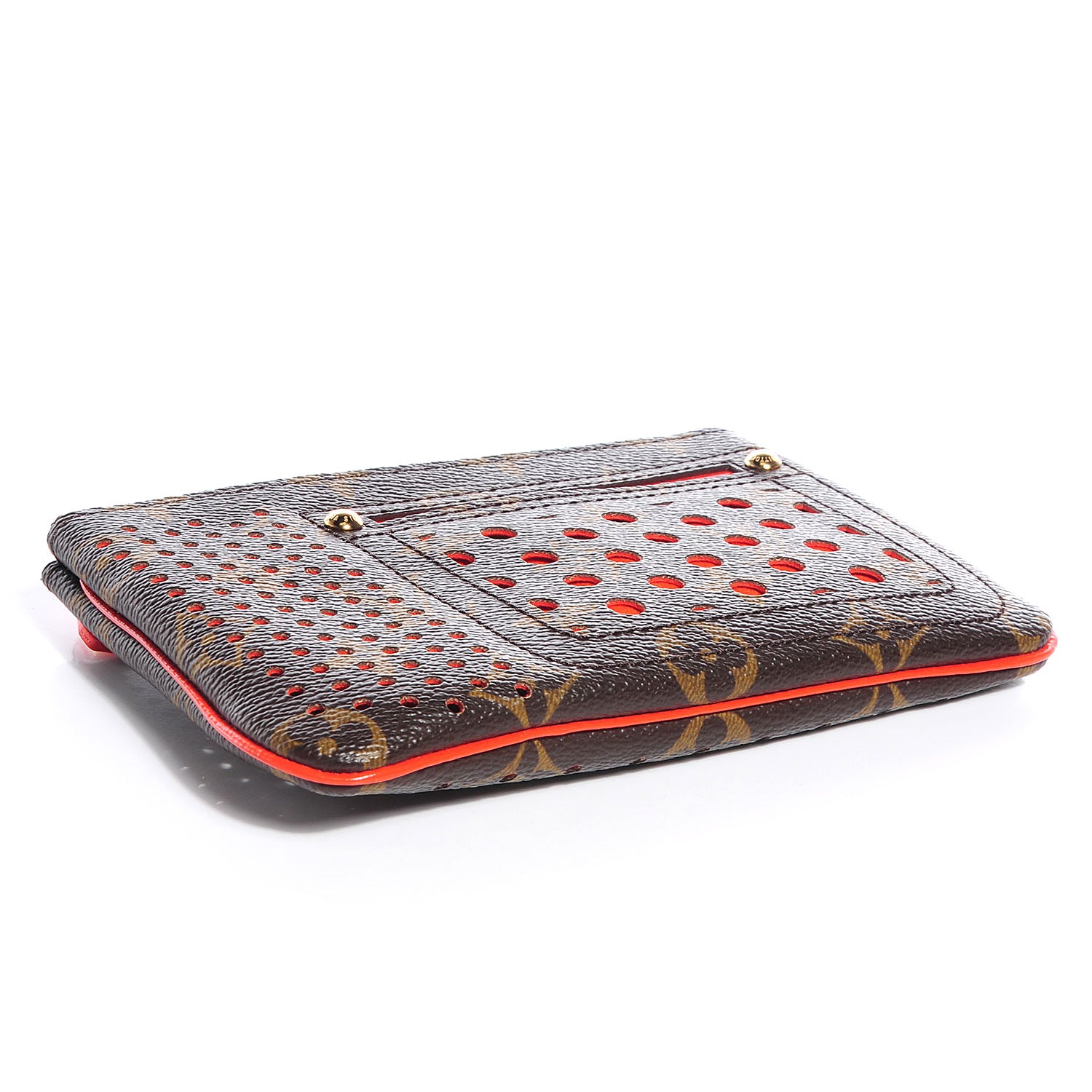 Louis Vuitton Monogram Perforated Pochette Plat Orange 4 of 7