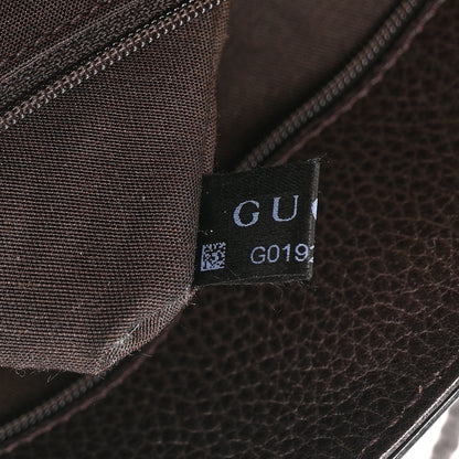 Gucci Calfskin Medium Braided Handle Gifford Tote Dark Brown 8 of 15