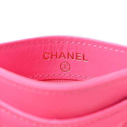 Chanel Caviar Quilted Card Holder Pink 6 of 9