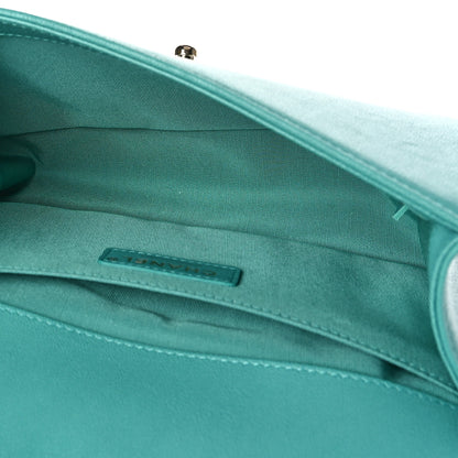 Chanel Caviar Chevron Quilted Medium Boy Flap Turquoise 4 of 8