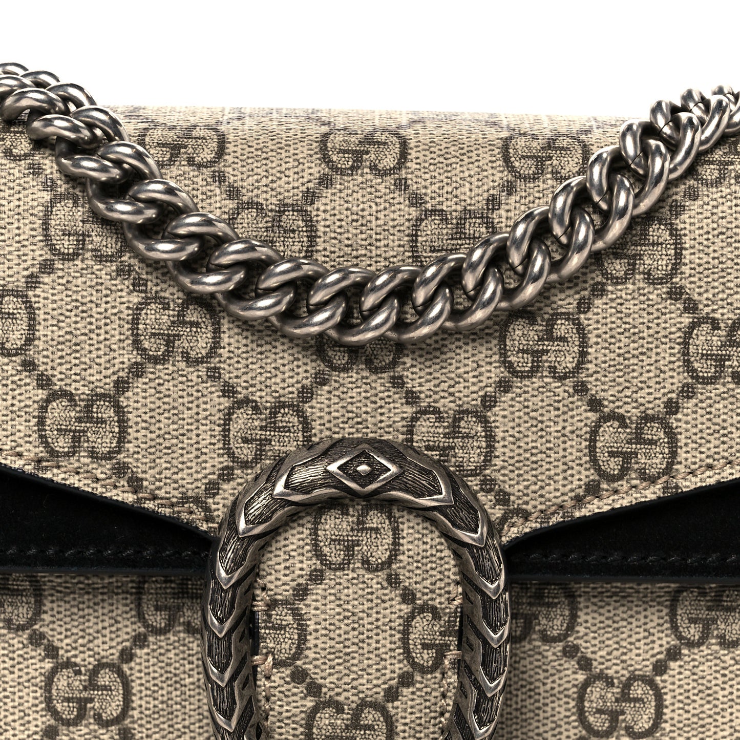 GG Supreme Monogram Mini Dionysus Shoulder Bag Black