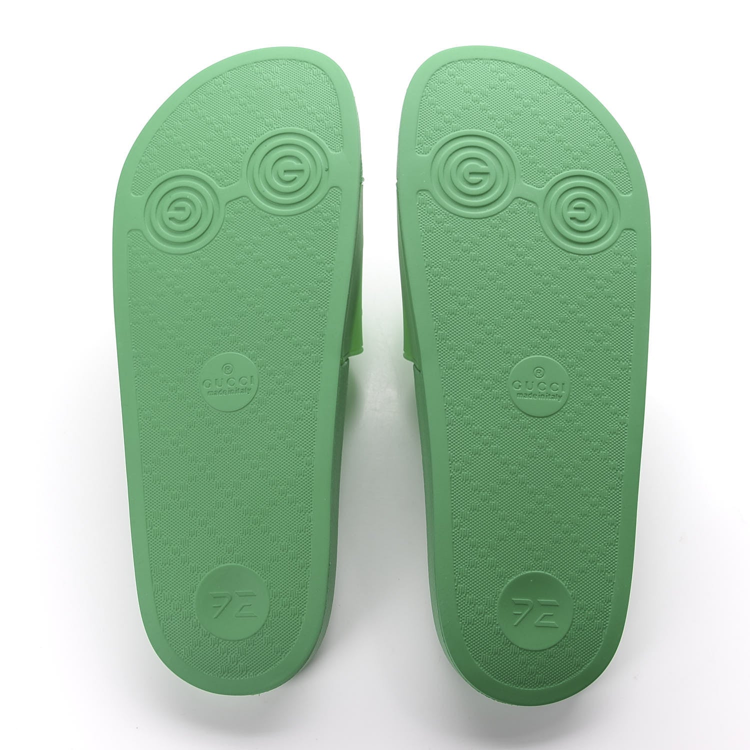 Gucci Rubber Logo Stamped Mens Slide Sandals 8 Verde 5 of 9