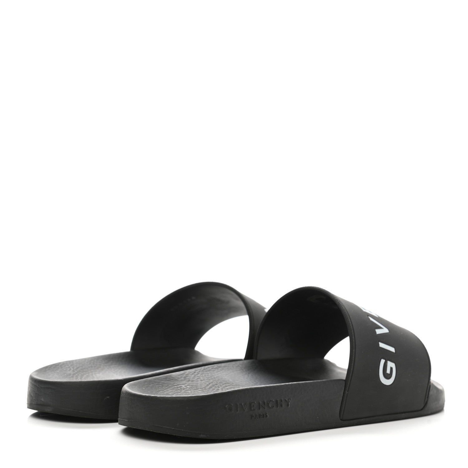 Givenchy Rubber Logo Pool Slide Sandals 40 Black 4 of 11