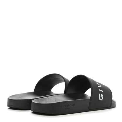 Givenchy Rubber Logo Pool Slide Sandals 40 Black 4 of 11