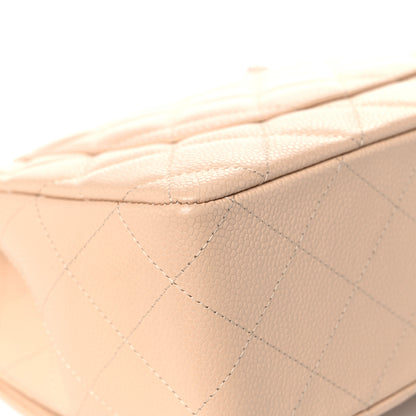 Chanel Caviar Quilted Jumbo Single Flap Beige Clair 9 of 22