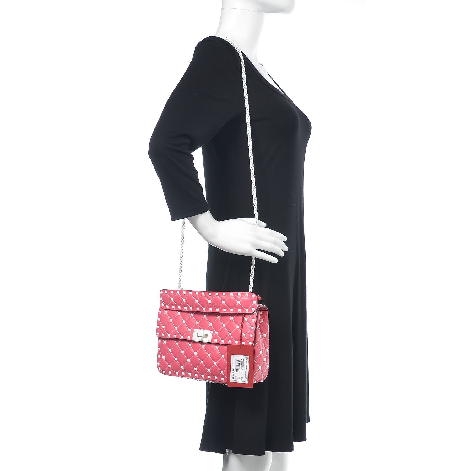 Valentino Garavani Lambskin Medium Free Rockstud Spike Shoulder Bag Shadow Pink 2 of 9