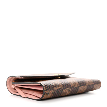 Louis Vuitton Damier Ebene Victorine Wallet Rose Ballerine 4 of 9