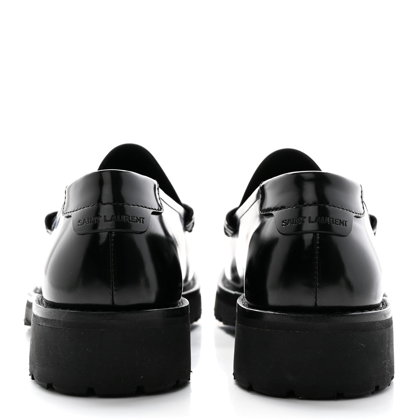 Glazed Calfskin Chunky Le Loafer Penny Slippers 39 Black