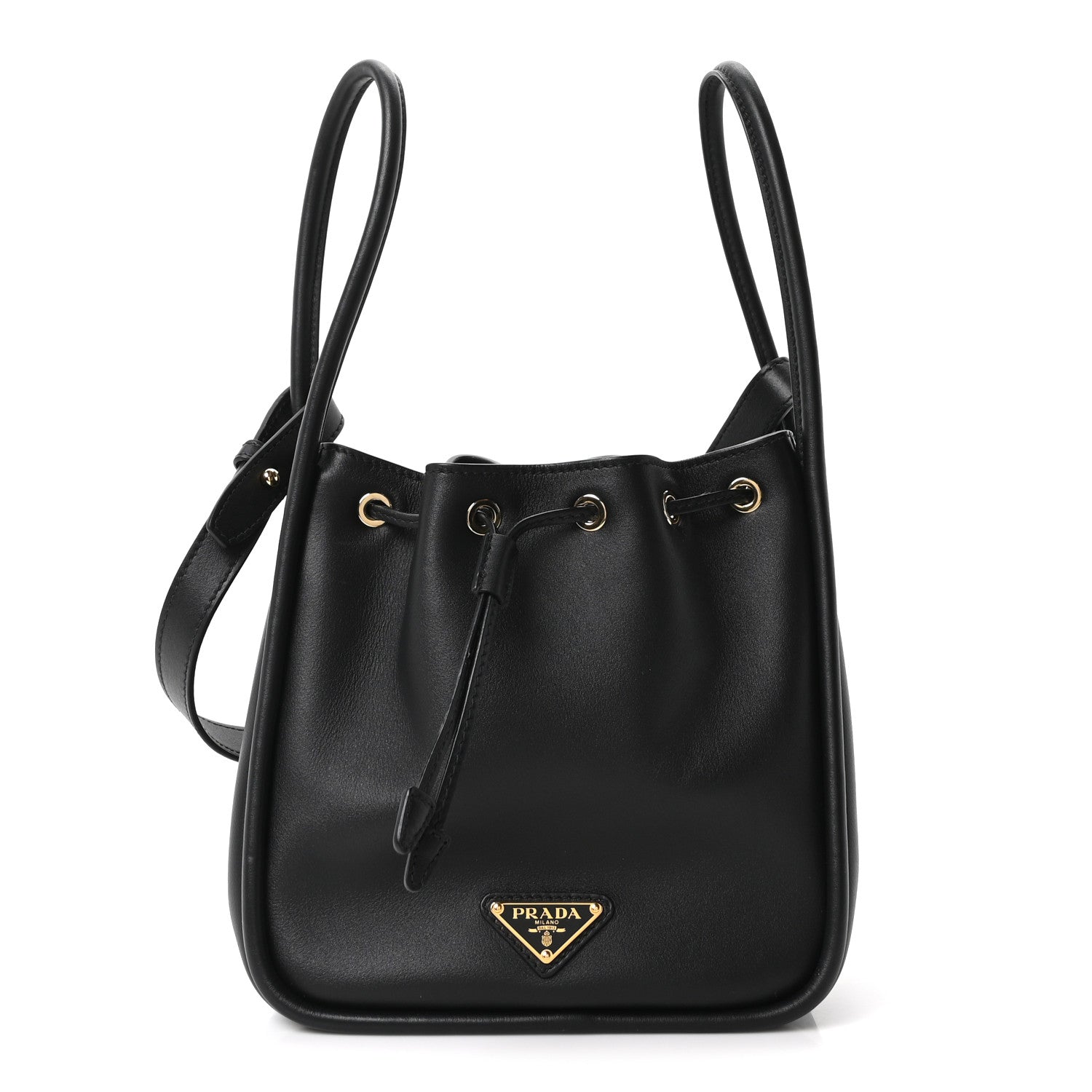 Prada Soft Calfskin Mini Darling Bucket Bag Black 1 of 10