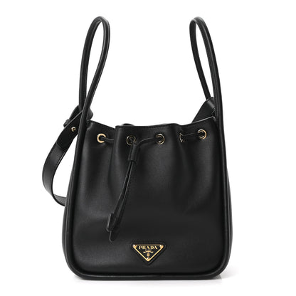 Prada Soft Calfskin Mini Darling Bucket Bag Black 1 of 10