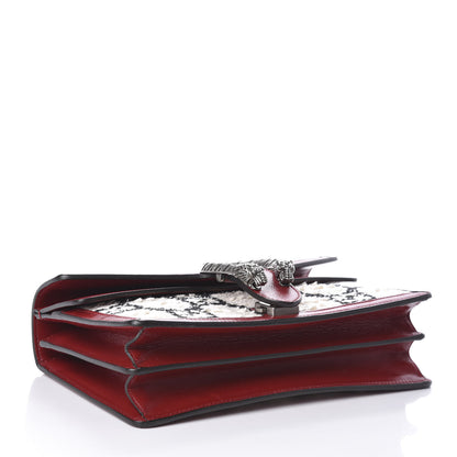 Gucci Tweed GG Monogram Small Dionysus Shoulder Bag White Black Romantic Cherry 4 of 8