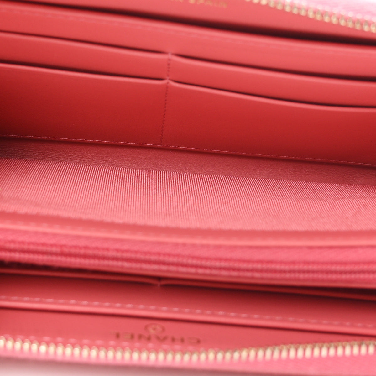 Caviar Quilted Large Gusset Zip Around Wallet Pink