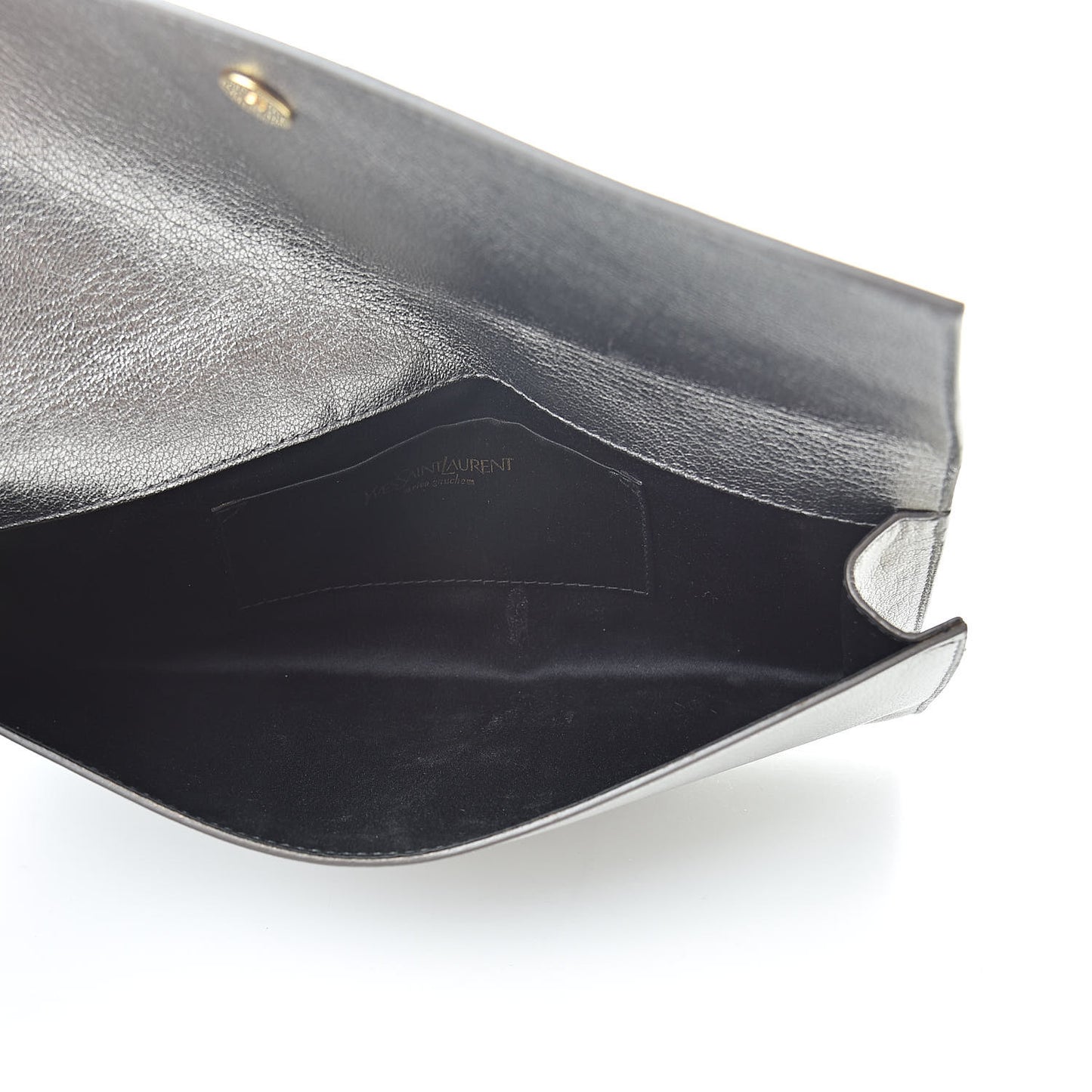 Metallic Calfskin Small Belle De Jour Clutch Silver