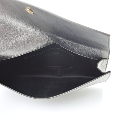 Saint Laurent Metallic Calfskin Small Belle De Jour Clutch Silver 5 of 12