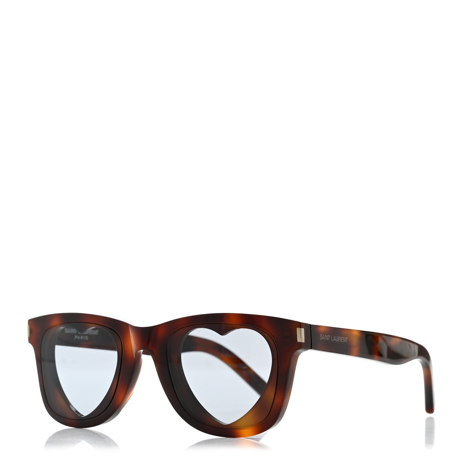 Saint Laurent Acetate Heart SL51 Sunglasses Havana 1 of 7