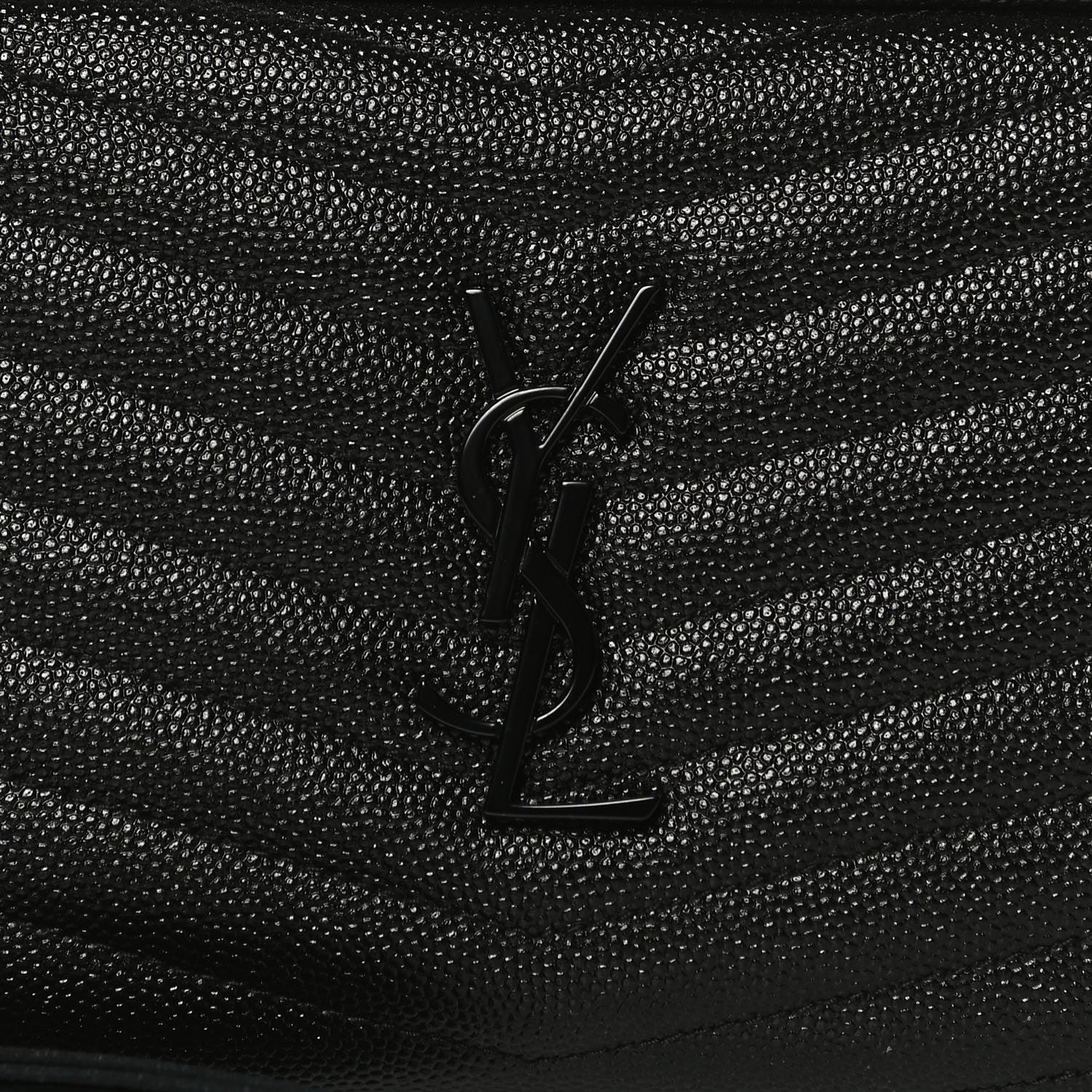 Saint Laurent Grain De Poudre Matelasse Monogram Mini Lou Camera Bag Black 8 of 12