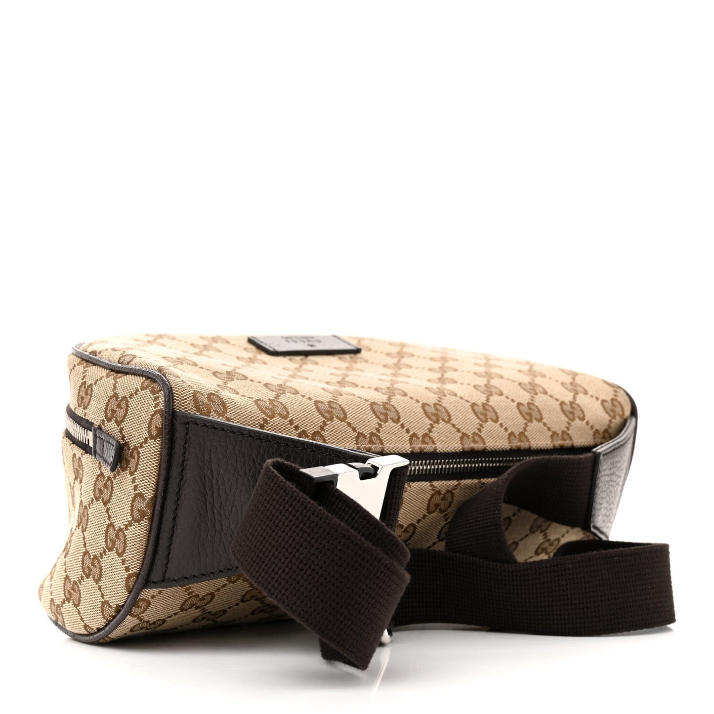 Monogram Dollar Calfskin Waist Pouch Beige Ebony Testa di Moro Marrone Scuro