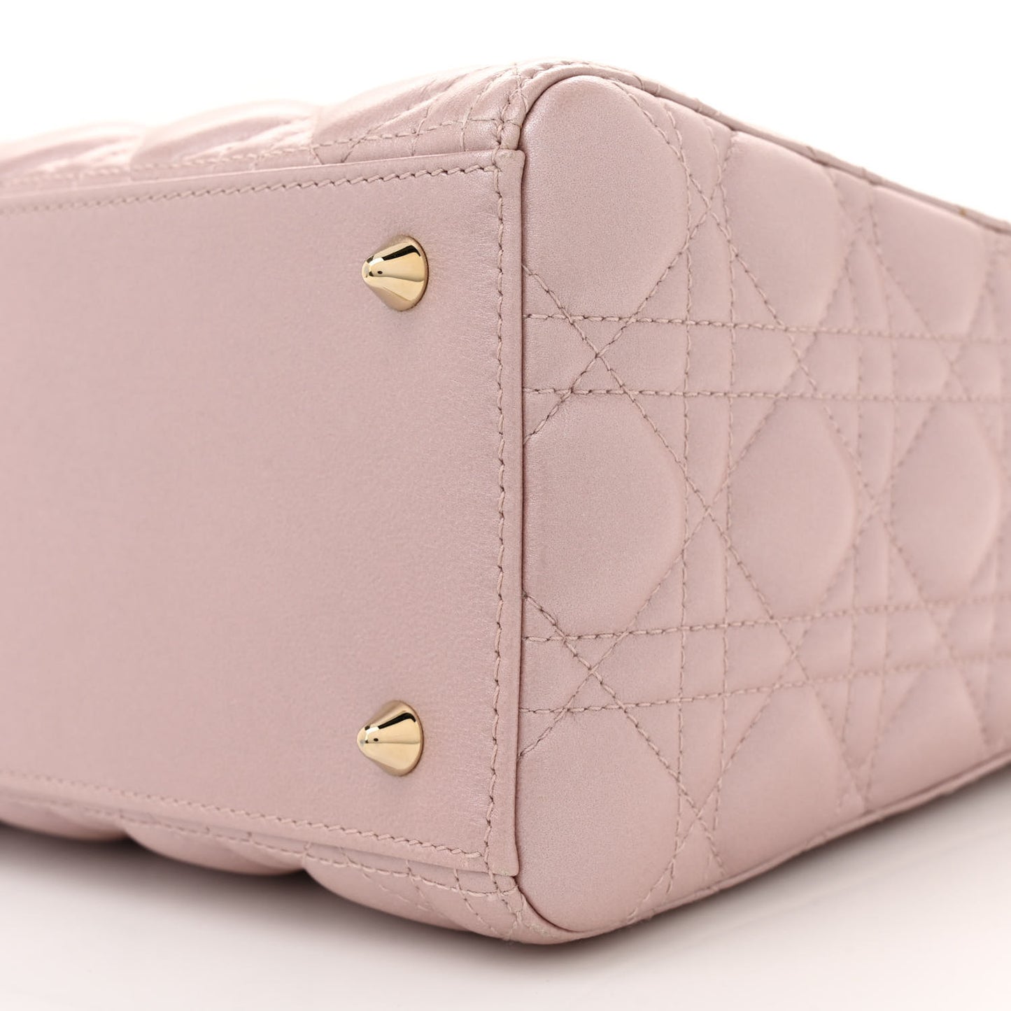 Pearly Lambskin Cannage Medium Lady Dior Lotus