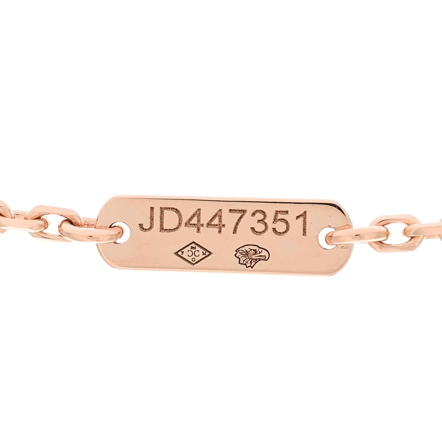 Van Cleef & Arpels 18K Rose Gold Diamond Pink Sapphire Small Frivole Pendant Necklace 4 of 6